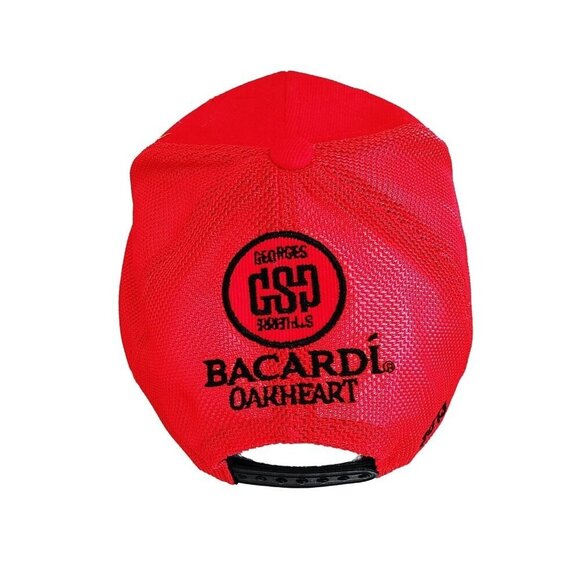 George St Pierre Bacardi Oakheart Snapback Hat Red Mesh Back Cap 2013 - Picture 6 of 9